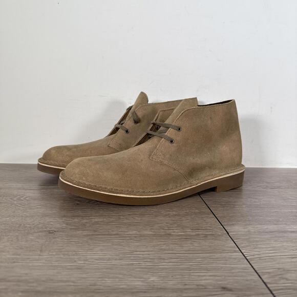 Clarks Desert Boot Mens Brown Suede Lace Up Chukkas Boots Size 10M Free Ship - Picture 1 of 7